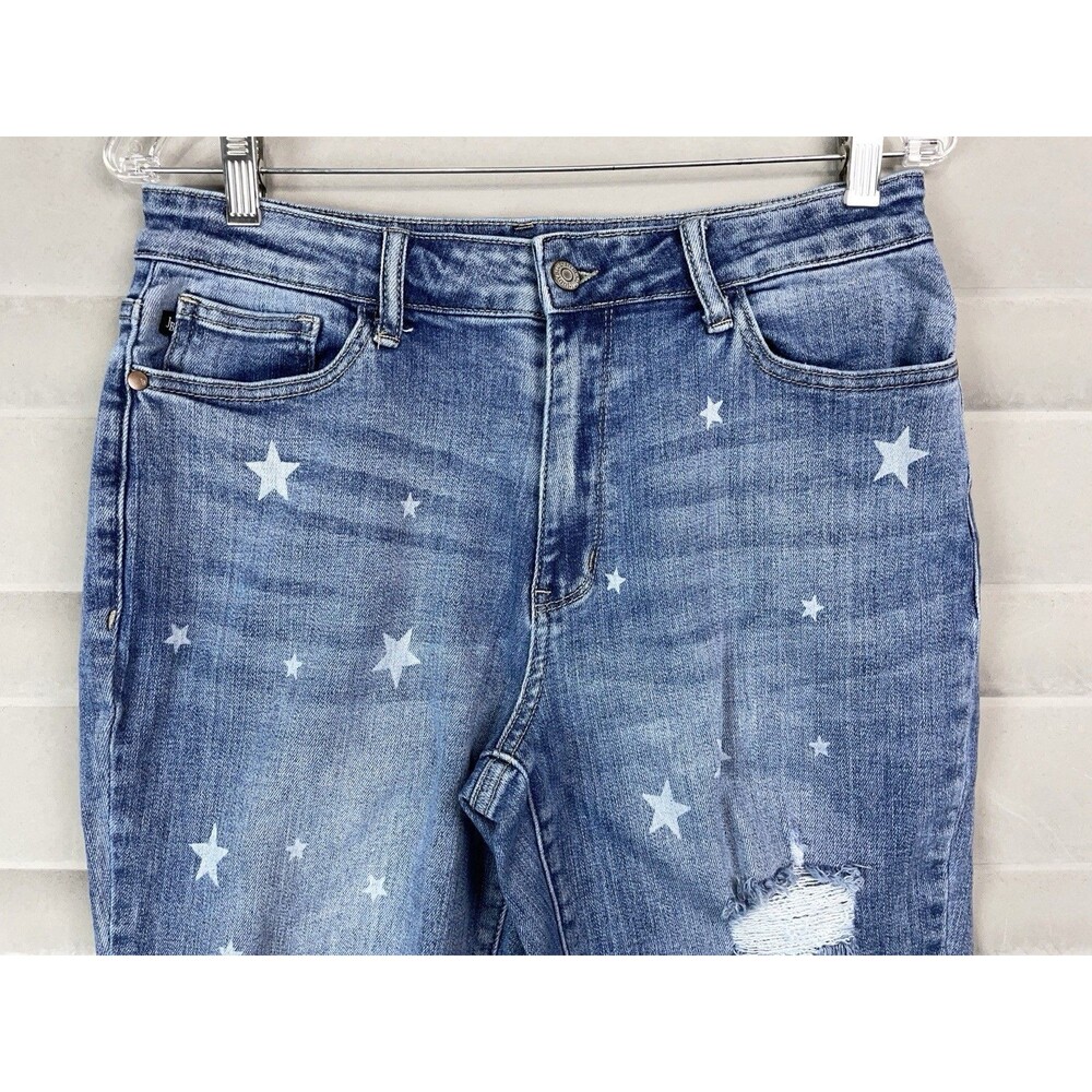 Judy Blue Women 30 Jeans Star Crossed Boyfriend Fit JB88553 Distressed Stretch - Picture 8 of 15
